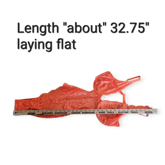 La SENZA Portofino Orange lace one-piece lingerie teddy one-piece size XL EUC - Picture 6 of 9